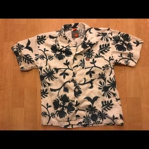 Boys Quiksilver Button Down Aloha Shirt M
